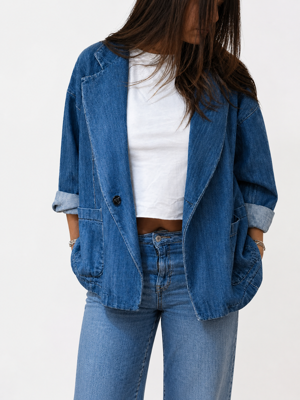 Oversized Denim Σακάκι