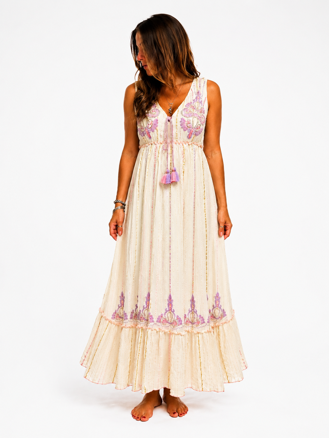 The Dress- Boho κεντητό  φόρεμα