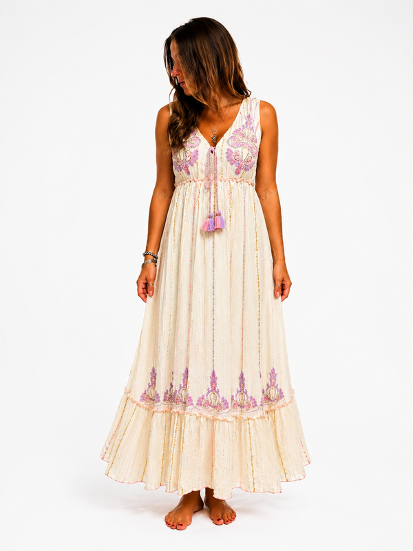 The Dress- Boho κεντητό  φόρεμα