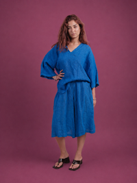 Zip culotte λινή