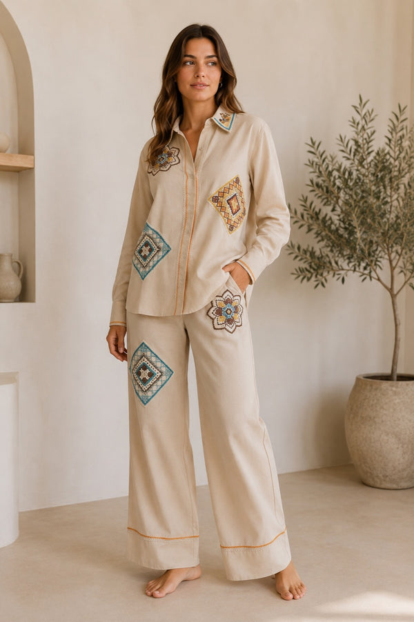 Embellished Cotton Σύνολο