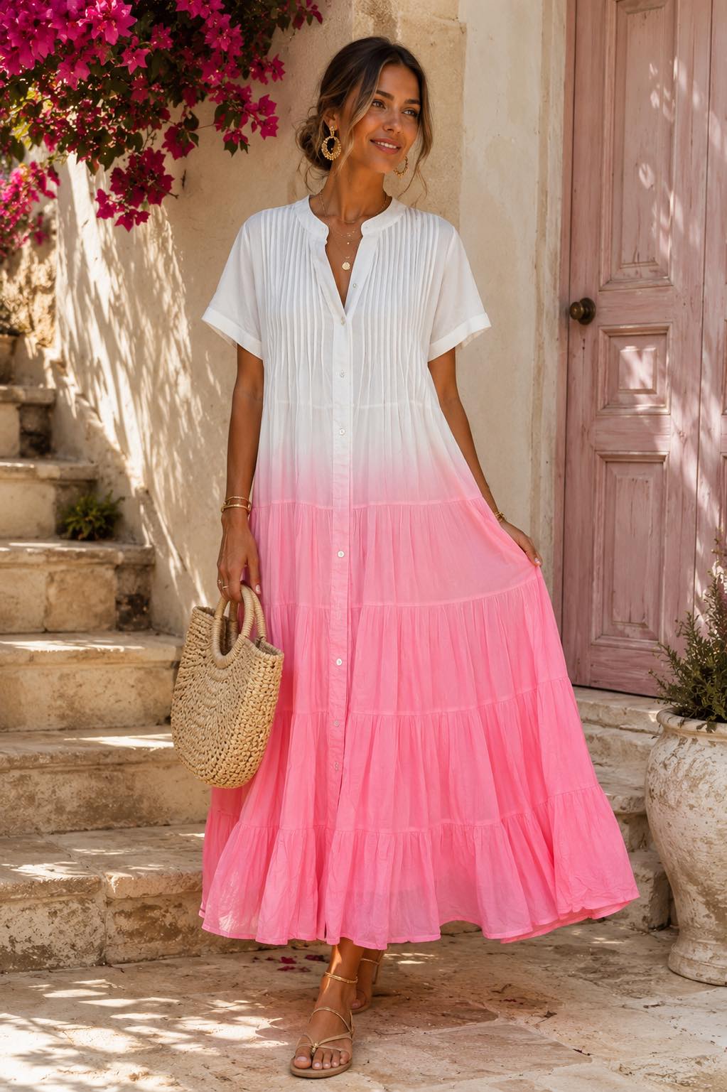 Ρομαντικό Cotton Φόρεμα